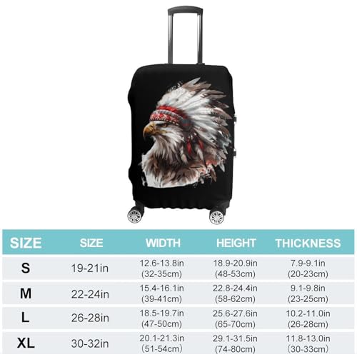 Southwestern Native Indian Ea-gle Funny Luggage Cover Suitcase Protector Washable Travel Baggage Covers Fit 19-32 Inch2