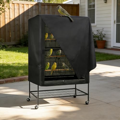 Housse de cage à oiseaux pour salon calme bâche zippée LIROPAU