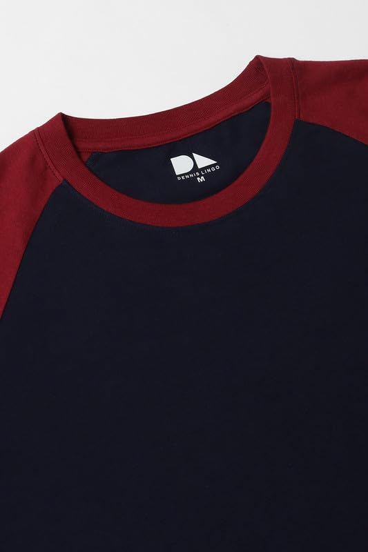 Image of Dennis Lingo Men's Cotton Crew Neck Tshirt, Regular Fit Long Sleeve