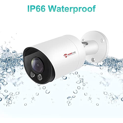Anpviz 5Mp Bullet Security Camera Ultrahd Poe Ip Camera 100° Wide Angle Ip Camera Outdoor Indoor 2.8Mm Lens Motion Detection 98Ft Ir Night Vision Up To 256Gb Microsd Recording #TOP4