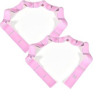 2 Packs Yoga Straps with 8 Numbered Loops High Elastic Stretching Strap Yoga Stretch Strap Yoga Elastic Straps Stretching Straps Used for Yoga Pilates Dance Gymnastics Flexibility Training Strap