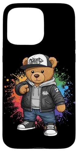Bär Streetwear Graffiti Hip Hop Urban Mode und Art Style Hülle für iPhone 15 Pro Max