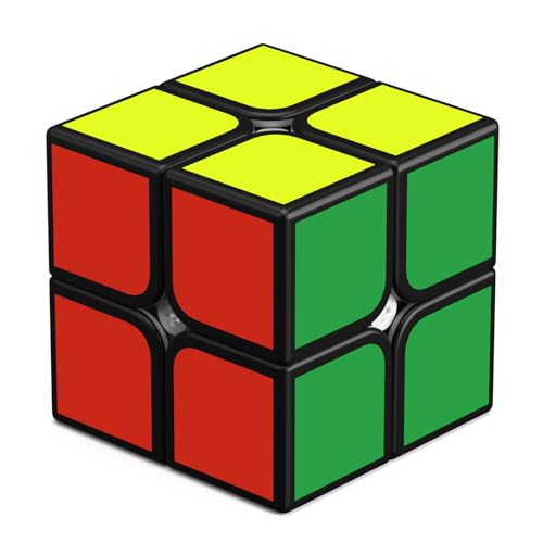 ROXENDA 2x2 Zauberwürfel, 2x2x2 QiDi Speed Cube Super-haltbarer Aufkleber mit Lebhaften Farben (2x2x2)