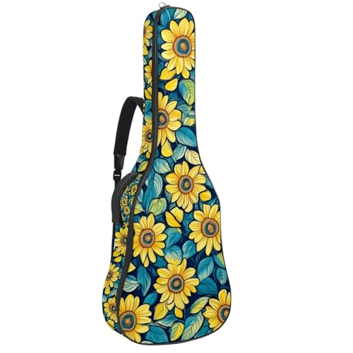 Étui guitare acoustique souple avec sangle dos et 2 poches