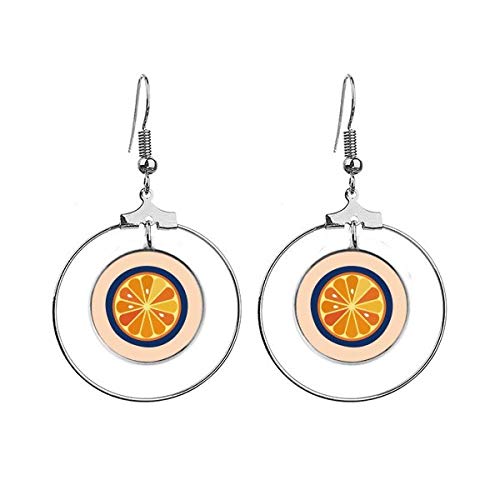 Boucles d'oreilles orange en forme de fruit de la lettre O Alphabet