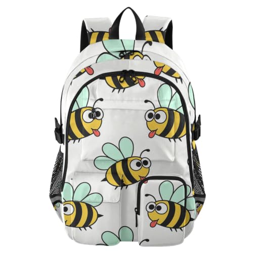 Mochila para laptop de 17.5 pulgadas diseño abeja de dibujos animados para ordenador de negocios