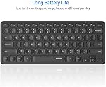 Arteck 2.4G Clavier sans fil Ultra Clavier sans fil compact et mince avec touches pour ordinateur/Desktop/PC/Laptop/Surface/Smart TV et Windows 10/8/ 7 Batterie rechargeable intégrée