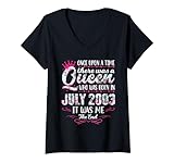 Photo Gallery donna queen born in july 2003 - cute girl 21th birthday maglietta con collo a v Photo Gallery donna queen born in july 2003 - cute girl 21th birthday maglietta con collo a v