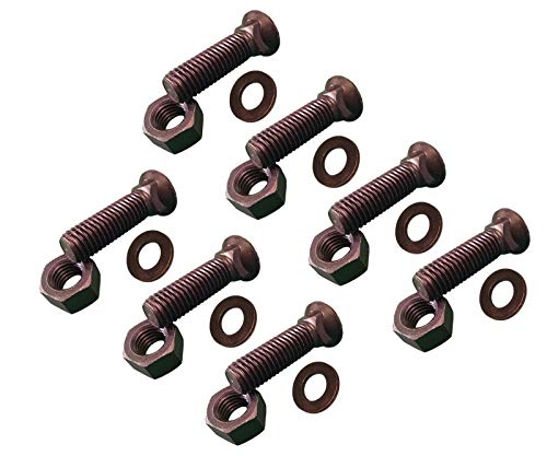7 -Plow Bolt, Nut, washer Blades/Cutting Edge, 5/8-11x2 1/2 - Grade 8, Dome Head