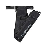 Legend First Archery Quiver for Arrows - Target Shooting Hip Quivers with Adjustable Belt & 3 Arrow Tubes - Durable Nylon Material - with T-Slot & Storage Pockets for Accessories, Tools, Score Card