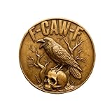 Die F-CAW-F-Münze – für diejenigen, die über das Leben lachen und keinen F*CKS geben! Lustige Raben-Münze der Freiheit und des Humors, 5,1 cm große, doppelseitige Raben-Design-Münze (#B)