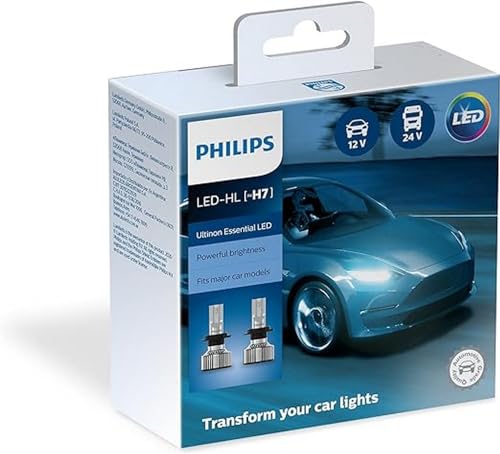Philips Automotive Lighting, Ultinon Essential LED Lampadina Fari Auto (H7), 6.500 K