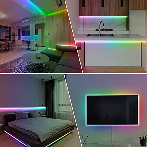 Enteenly 16.4Ft Led Strip Lights 16 Million Color Changing Dreamcolor Led Lights Diy Rainbow Colors With App And Remote Control, Music Sync, Usb Timing Led Lights For Bedroom, Party Décor… #TOP6