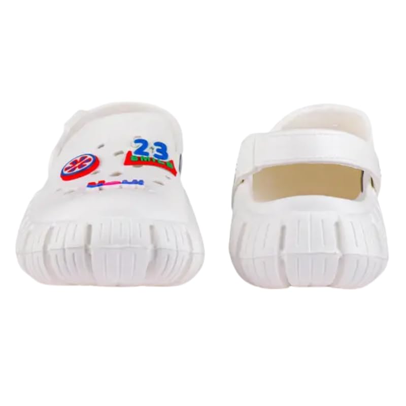 Image of Unisex Kids Clogs Soft Anti Skid Mules Sandals with Adjustable Back Strap Indoor & Outdoor Slipper for Boys & Girls Everyday Use Waterproof Jibbex Slides