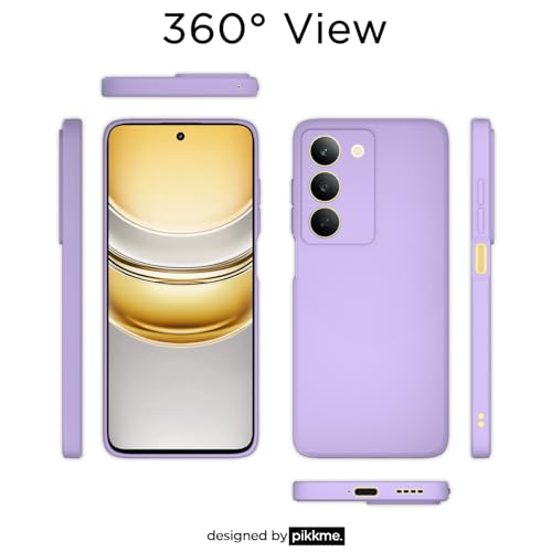 Image of Outlouders Back Cover for Realme 14x 5G | Camera Protection | Durable Soft Matte Silicone Bumper Case (Purple)