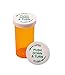 Cafe Cubano® Amber Vials ~ 6 Dram Pharmacy Plastic Prescription Vials with Child Resistant Snap Caps (24)