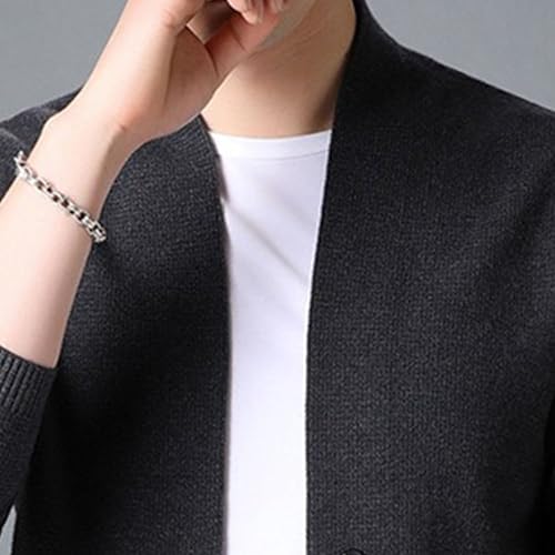 Men's Comfort Knitted Cardigan Solid Sweater Open Front Knitwear Spring Fall Sweater Casual Slim Fit Outdoor Sweaters4