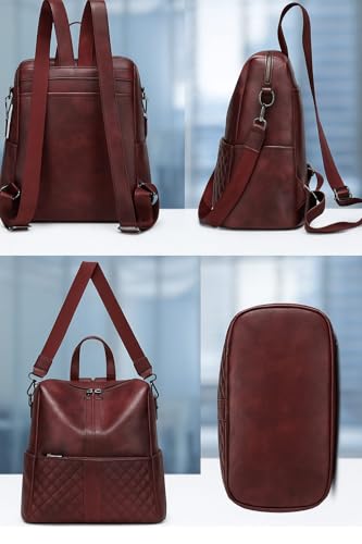 Image of Leather Backpack for Women | Large Capacity | College and Office use | PU Leather | shoulder bag for Ladies,