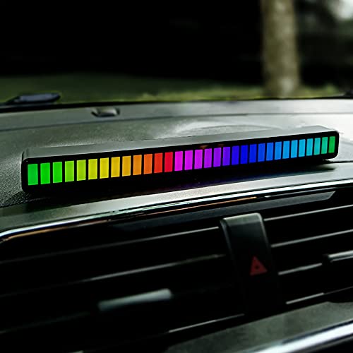 Tomoral Sound Control Rhythm Lights,32 Independent Led Spectrum Sensing Light,Voice Activated Atmosphere Light,For Cars, Computer Desktops, Games, Parties #TOP4
