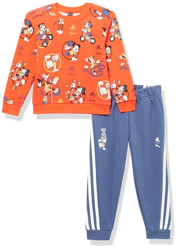 adidas Boy's Disney Mickey Mouse Jogger Sweatpants, Bright Red/Multi, 4 Years