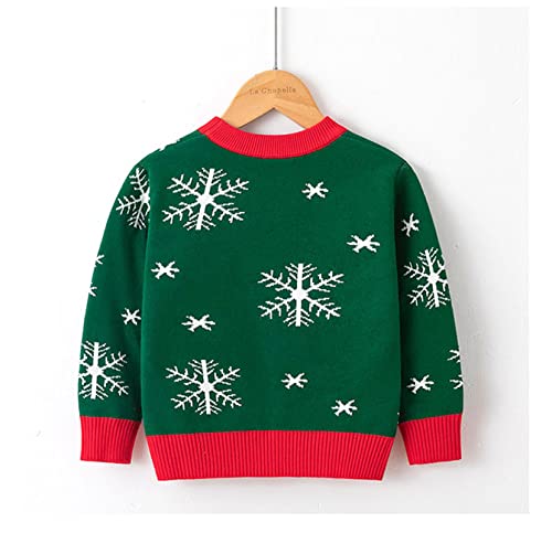 Image of HILEELANG Toddler Boy Girl Christmas Sweater Pullover Reindeer Elk Snowman Sweatshirts Tops