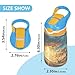 KEEPREAL 16oz Highway Storms Water Bottle, Tritan Reusable Sports Water Bottle with Leakproof Straw & Pop-Up Spout Cover for Travel, Outdoor#656