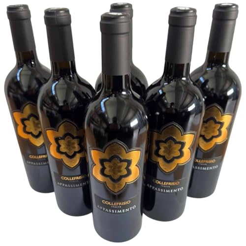 Collefrisio Appassimento Rosso 2022 – 6×0,75 l – Intensiver Rotwein aus Italien, Abruzzen – Cuvée aus Montepulciano, Sangiovese & Merlot – Fruchtbetont, samtig, kraftvoll