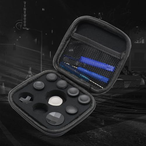 Image of 16 in 1 Metal Thumbsticks Suitable for Xbox One Elite Series 2, Elite Series 2 Core Controller Accessories Parts, 6 Metal Thumbsticks, 4 Paddles, 2 D-Pads and 4 Tool(Black)