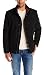 IZOD Men's Wool Jacket with Contrast Inner Collar, Black, Large