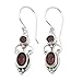 NOVICA Garnet and .925 Sterling Silver Dangle Earrings, Crown Princess' (2.5 cttw)