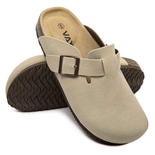 Image of Women Suede Clogs Casual Slip On Potato Mule Slippers