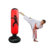 Material duradero: el saco de boxeo inflable para ejercicios está hecho de PVC de alta calidad, es resistente al desgaste, resistente a la rotura y rebota para más.