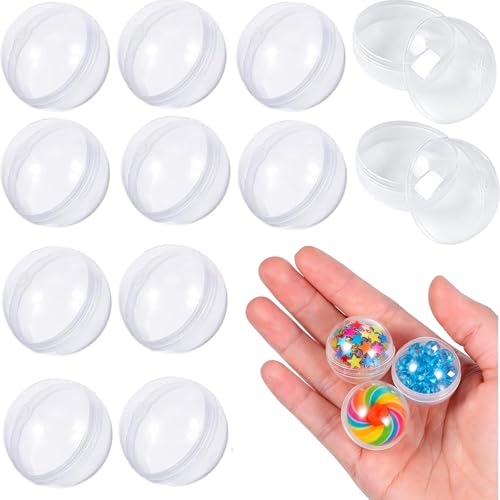 100 Stück Plastikkugeln Zum Befüllen Weihnachtskugeln Zum Befüllen Transparente Kugeln Für Weihnachtsdekoration DIY Bastelprojekte Und Automaten Ideal Für Kinderpartys Und Kreative Gestaltung