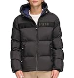 トミーヒルフィガー ジャケット 中綿ジャケット アウター ブルゾン 裏地 TOMMY メンズ ブラック M [並行輸入品]