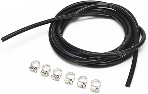 Manguera de vacío universal de silicona de alto rendimiento con diámetro interior de 0.118 pulgadas x diámetro exterior 0.27 pulgadas de largo, 10