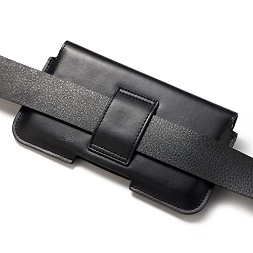 DYIGO Universal Phone Holster Horizontal Belt Bag para iPhone 13/14/15/16 Pro/Plus/XR/XS/X,Samsung S22/S23/S24 Plus/Lite A53/A54/A55;etc.Todos los teléfonos de Menos de 6.7" (268 Negro)