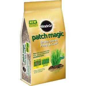 Image of Value Pack of 2 (Save on Postage) - Miracle-Gro Patch Magic Grass Seed, Feed and Coir 48 Patches (3.6 kg Bag)