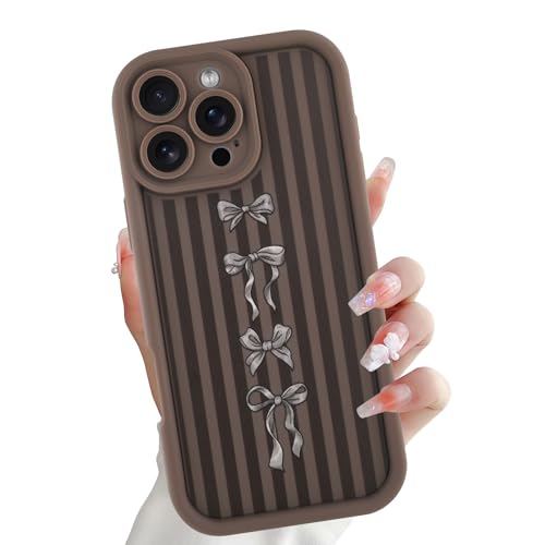 OOK Slim Striped Case for iPhone 16 Pro Max 6.9inch, Brown