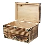 PRETYZOOM Holz Schatztruhe Retro Aufbewahrungsbox Schmuckkästchen Vintage Holzkiste...