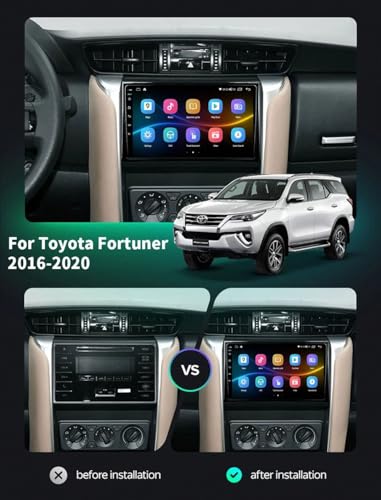 Radio Coche 2 DIN multimedia para Toyota Fortuner 2016-2020 con reproducción de vídeo fluida 2