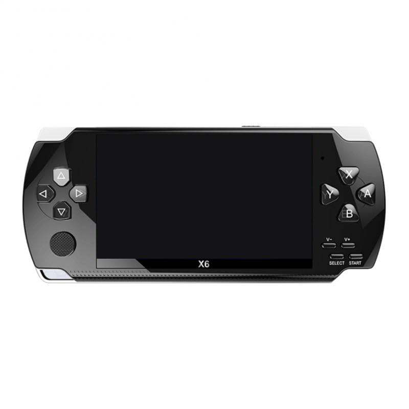Console de jeu portable rétro X6, écran de 4,3 pouces, lecteur de jeux vidéo, véritable prise en charge 8 bits/16 bits/32 bits, 6 formats de jeu Console de jeu portable rétro X6, écran de 4,3 pouces, lecteur de jeux vidéo, véritable prise en charge 8 bits/16 bits/32 bits, 6 formats de jeu
