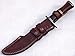 Handmade Damascus Steel 15.25 Inches Bowie Knife - Solid Marindi Wood/Bone Handle(Case/Knife may vary slightly) (REG-49)