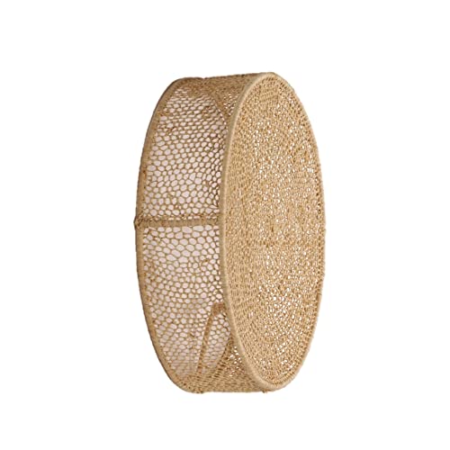 Bohome Living - Bohome Living - Applique Murale Ronde en Raphia Tressé, Applique Luminaire Naturelle Bohème Chic (35 x 10cm)