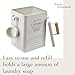 Whole Housewares Laundry Detergent Container - Tin Farmhouse Metal Laundry Powder Soap Dispenser With Scooper, Airtight Lid And Handles - Vintage Soap Pod Holder Storage Bin With Lid And Scent Holders
