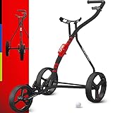 WishboneGolf Golf Cart Golf Push Carts | Wishbone One Aircraft Grade Materials, Lightweight Design (Red)