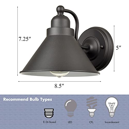 Yubole Farmhouse Gooseneck Wall Sconce Matte Black Simplicity 1-Light Wall Lamp Porch Kitchen Hallway Wall Light Fixture #TOP4