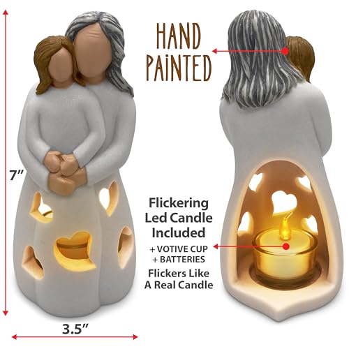 Gifts-for-Grandma-from-Granddaughter-Candle-Holder-Statue-WFlickering-LED-Candle-Gigi-Grandmother-Birthday-Gift-Unique-Nana-Present-Ideas-for-Christmas-Greeting-Card-Hand-Painted-by-OakiWay Gifts for Grandma from Granddaughter Candle Holder Statue WFlickering LED Candle Gigi Grandmother Birthday Gift Unique Nana Present Ideas for Christmas Greeting Card Hand Painted by OakiWay