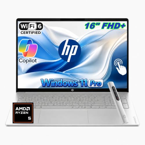 HP OmniBook 3 16�C���` �^�b�`�X�N���[��AI�m�[�g�p�\�R���AAMD Ryzen 5 40�A8GB RAM�A512GB SSD�B | 1920 x 1200 �A���`�O���A�f�B�X�v���C�AWin 11 Pro Copilot AI�AWi-Fi 6