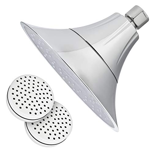 VivaSpring Filtered Shower Head CFSHD25-CG | Chrome Finish with Slate face and Wide Rain Spray | 6 Month Filter FF-15 | 2 Filter Pack VivaSpring Filtered Shower Head CFSHD25-CG | Chrome Finish with Slate face and Wide Rain Spray | 6 Month Filter FF-15 | 2 Filter Pack