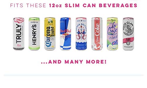 Slim Can Cooler Sleeves (6PCS & 3Coasters) for White Claw Sleeves - 12oz Skinny Can Coolers - Insulated Slim Sleeves for Cans & Bottles- Beer Sleeves for Cans like Michelob Ultra for Tall Skinny Cans